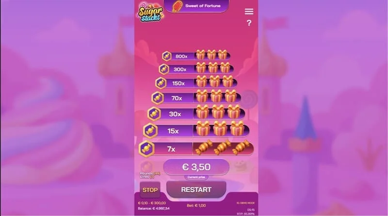 Sugar Stacks - μεγάλη νίκη μετά από cash-out στο ανώτερο επίπεδο του πύργου